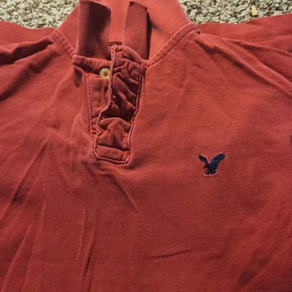 American Eagle outfitters red polo shirt sz small. - Picture 2 of 4